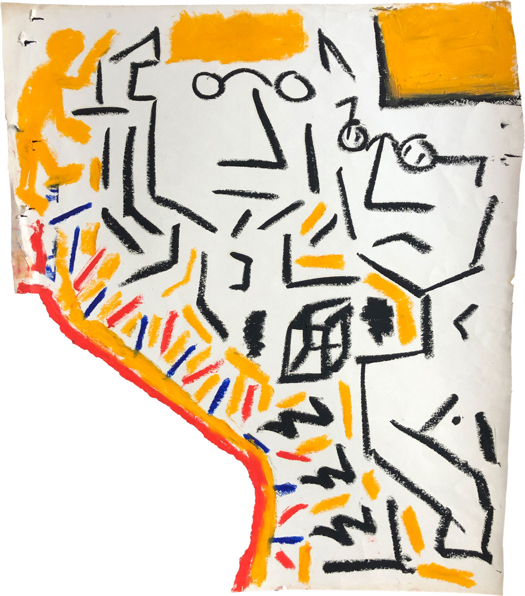 Torn, 2019. Oil on paper.