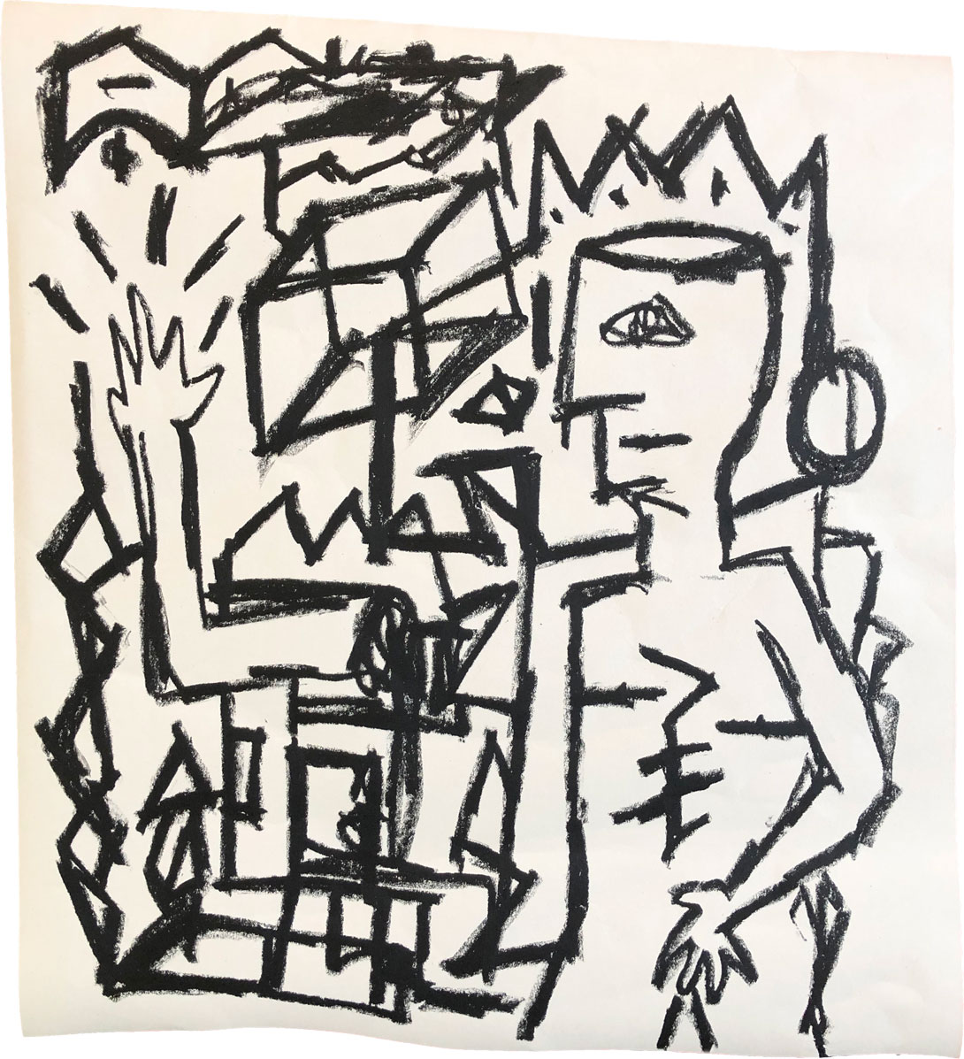 Untitled 5, 2020. Oil on paper.